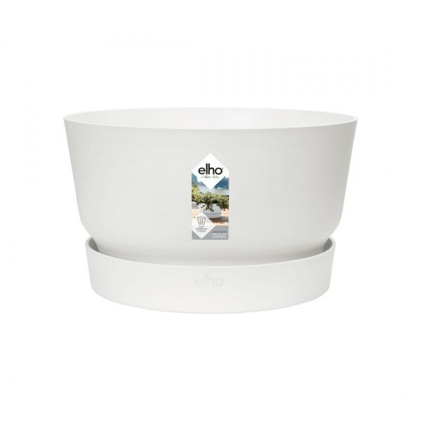 Вазон пластиковый Elho Greenville Bowl 33 см круглый 11,6 л белый (332266) 