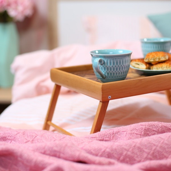 Поднос на складных ножках мини Сердце 38,5x26x20 см