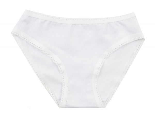 Трусы для девочки Luna Kids с белым кантом р.128-134 белый 