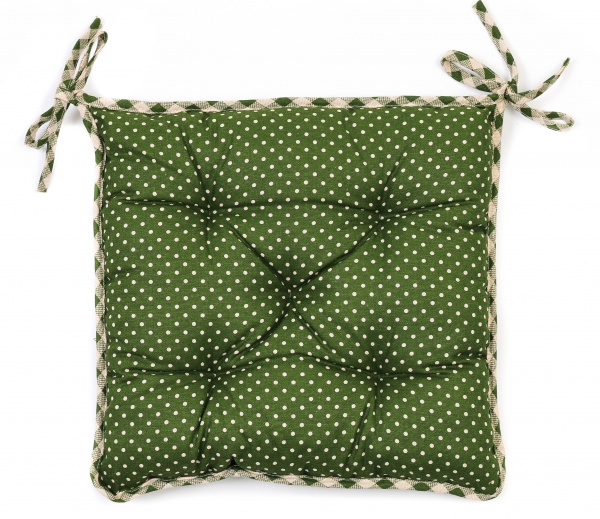 Подушка на стул Lucy Зеленый горошек 40х40 см La Nuit