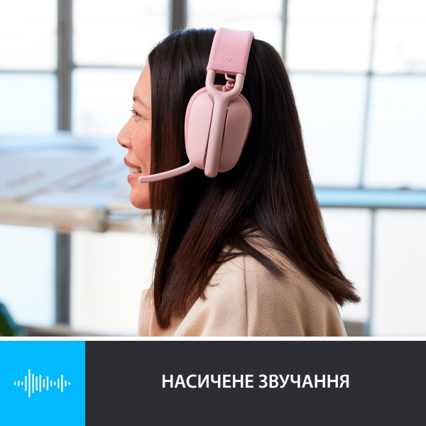 Наушники беспроводные Logitech Zone Vibe 100 rose (981-001224) 