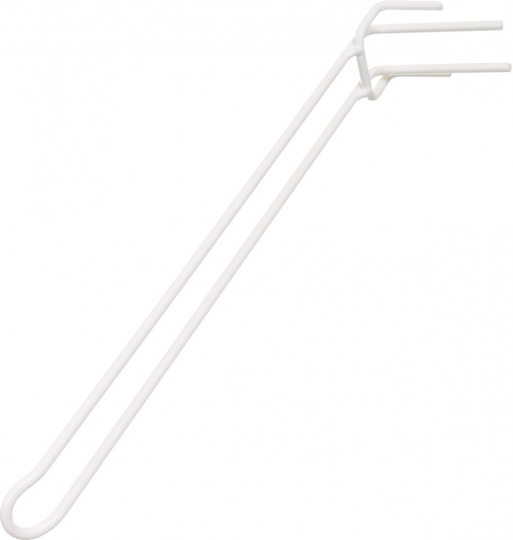 Крючок двойной 300 мм 10шт. белый