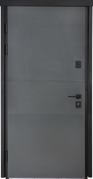 Дверь входная Булат Cottage 703 Metalic Grey / 237 Уличная Белый атласный грей 2050x950 мм левая