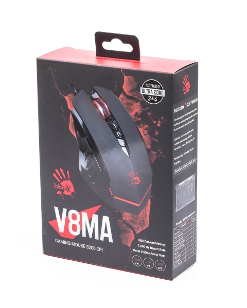 Мышка A4Tech 3200 CPI black (V8MA Bloody (Black)) 