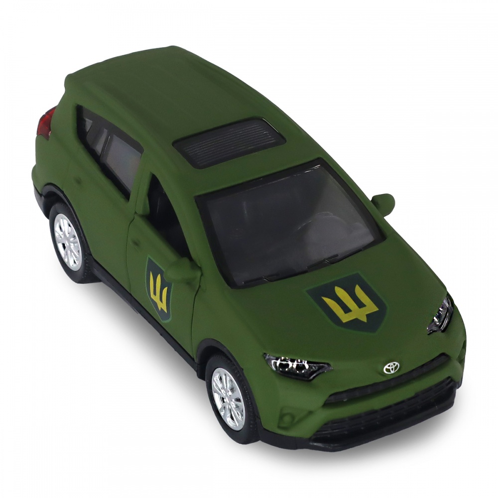 Автомодель TechnoDrive 1:32 серии Шевроны Героев Toyota RAV4 Сухопутные войска ВСУ KM6198M2