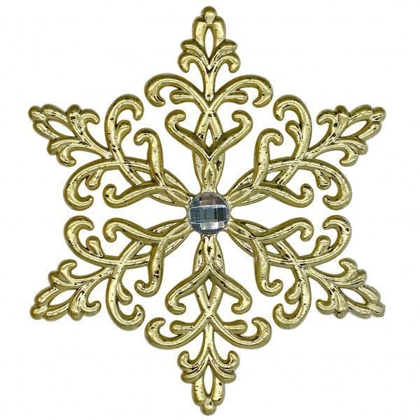 Подвеска MISLT Снежинка Кристалл с камешком CVG000-1а 5 см