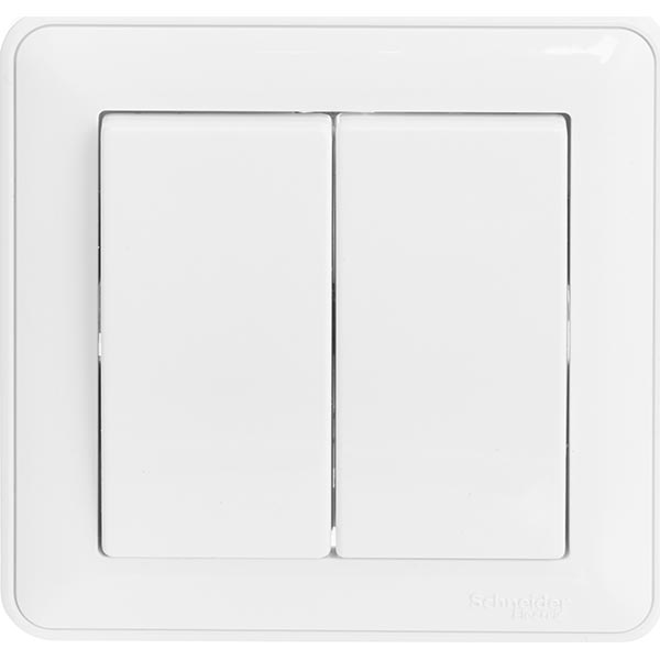 Вимикач подвійний прохідний W-59 VS616-256-18 білий