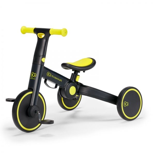 Велосипед детский Kinderkraft 4TRIKE Black Volt черный с желтым KR4TRI00BLK0000