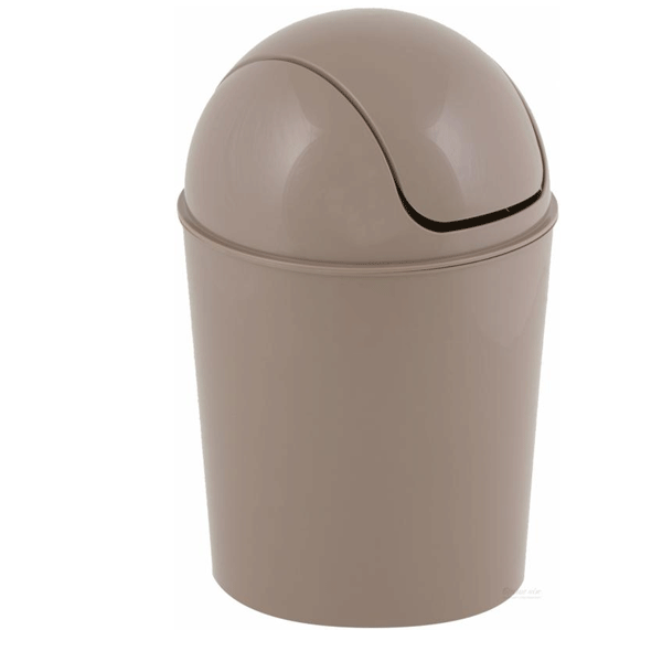 Відро для сміття із кришкою  коричневе 21 л