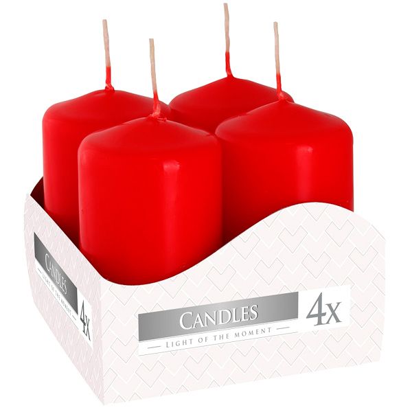 Свеча цилиндрическая красная 60 мм