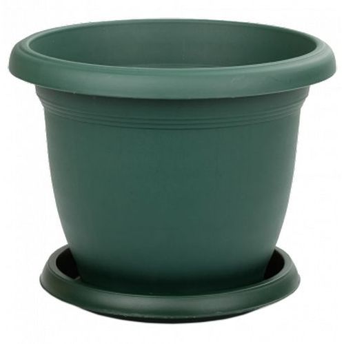 Горщик Serinova з блюдцем VІLLA FLOWER №2 круглий 1 л зелений (V502GREEN 11630) 