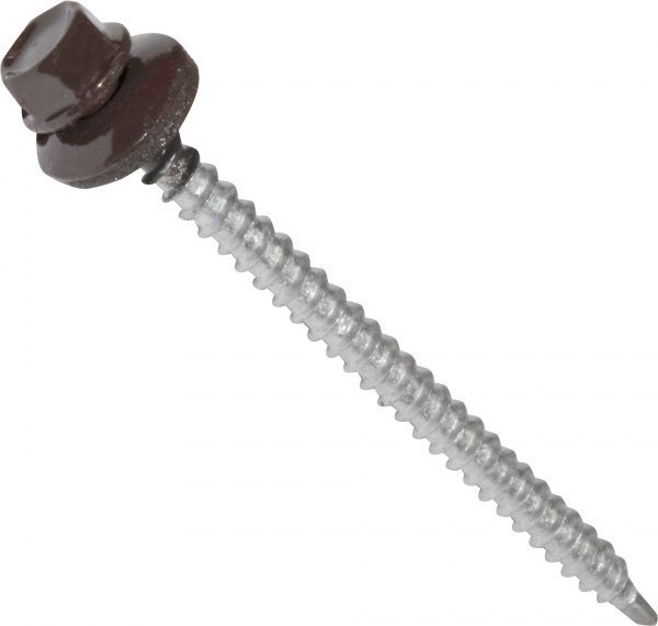 Саморез кровельный по дереву 4,8x70 мм вес шоколад RAL 8019 Expert Fix