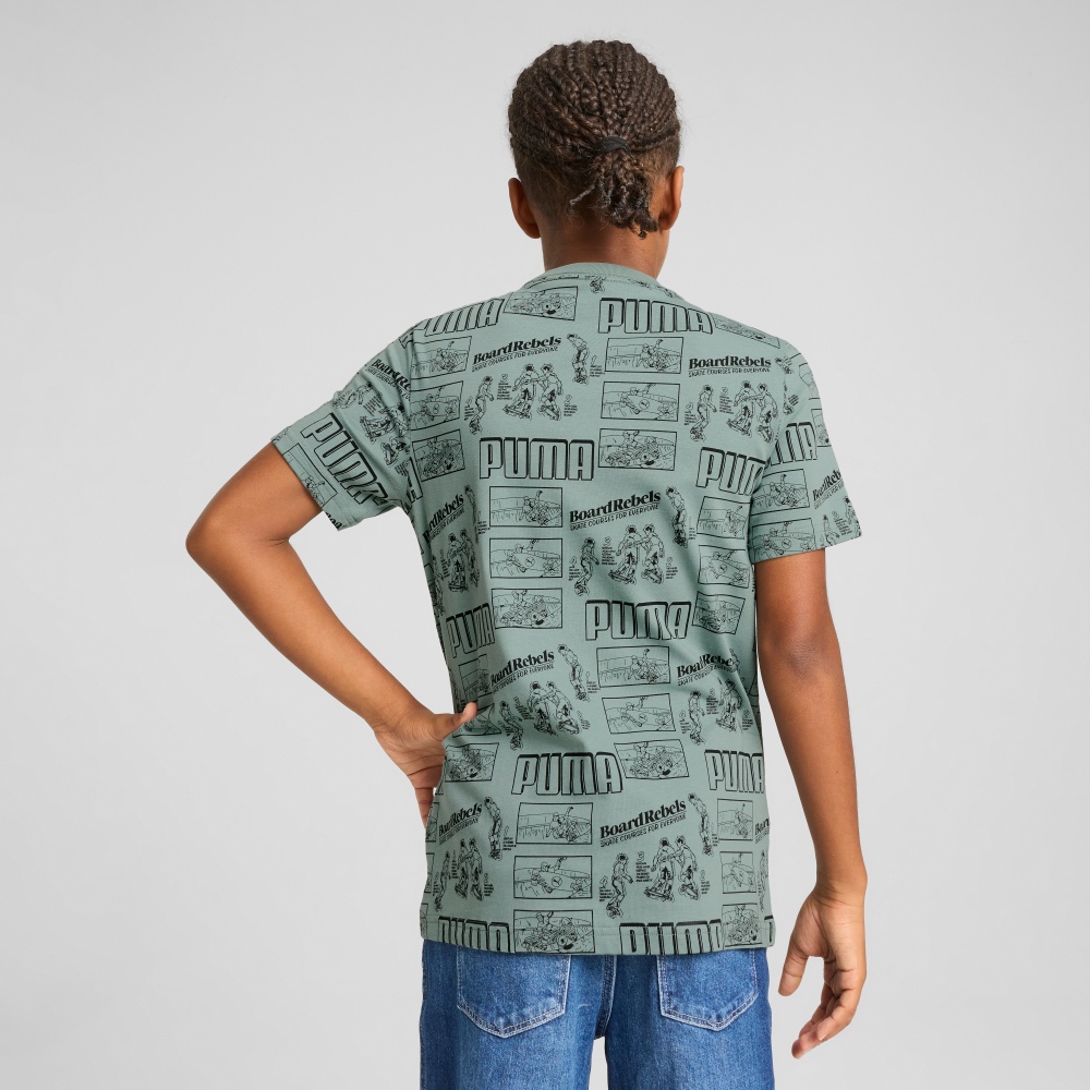 Футболка Puma MID90S AOP Tee B 68514630 р.128 зелений