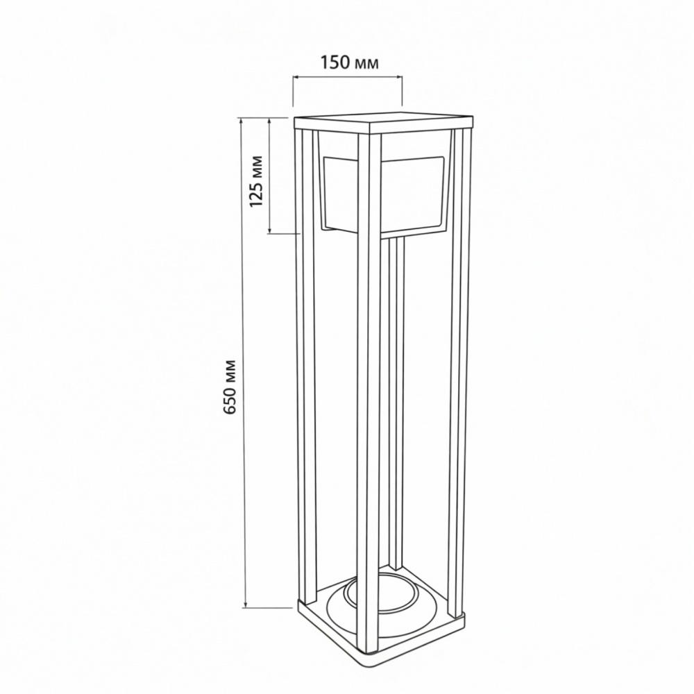 Світильник вуличний підлоговий LIGHT SET PETROS К 151565 GX53 12 Вт IP54 сірий