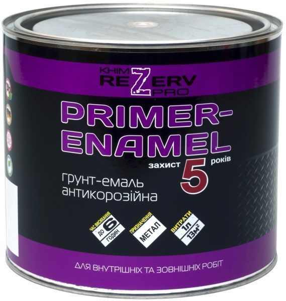 Грунт-эмаль Khimrezerv PRO алкидная антикоррозийная 3 в 1 светло-серый шелковистый глянец 2,5кг