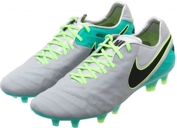 Бутси Nike Tiempo Legend VI FG 819177-005 р. US 8,5 сірий із зеленим