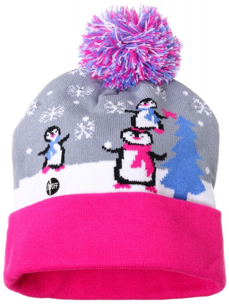 Шапка Діда Мороза з підсвічуванням 21х29 см