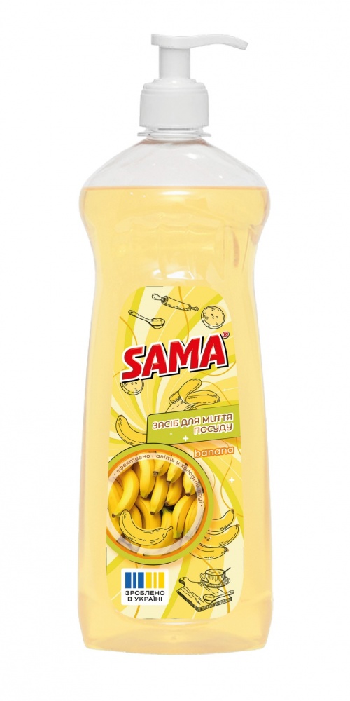 Средство для ручного мытья посуды SAMA Banana 1 кг
