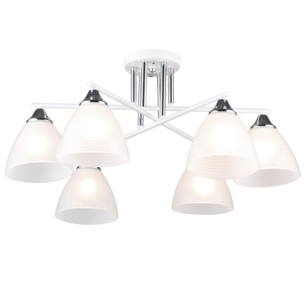 Люстра потолочная Victoria Lighting 6x60 Вт E27 белый Ridge/PL6 white