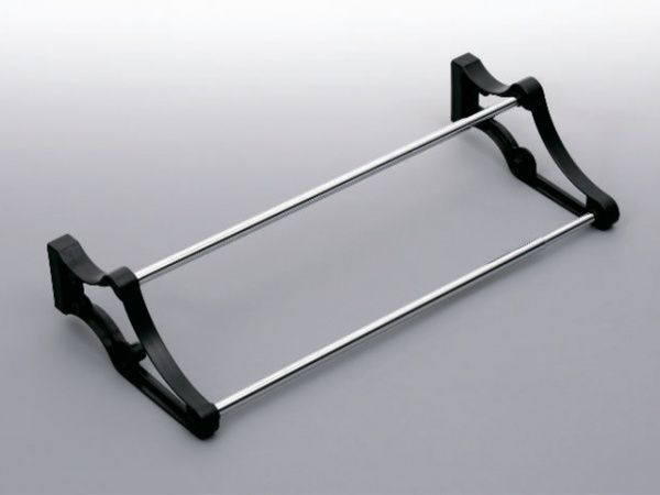 Полка для обуви DC с креплением Т 700-1100 мм / черный / хром 