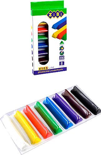Пластилін 8 кольорів 200 гр kids line ZiBi