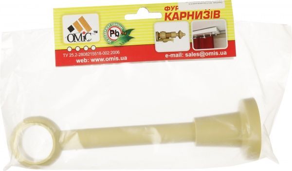 Держатель для карниза 1 шт. ОМиС одинарный наборной d28 мм дуб светлый 