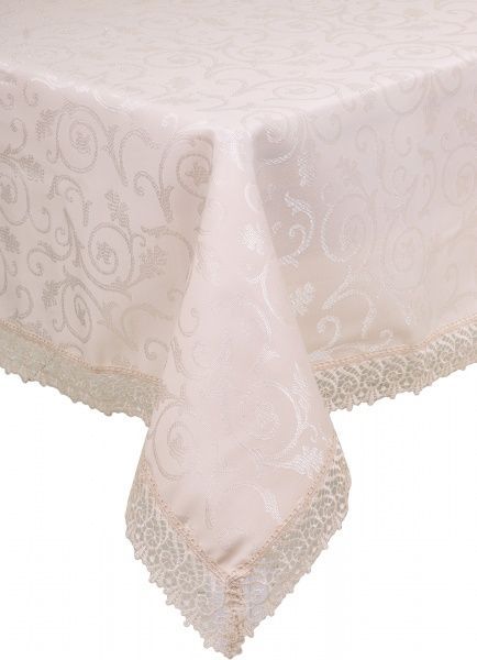 Скатерть с салфетками KDK 160x220 см бежевый Karna 