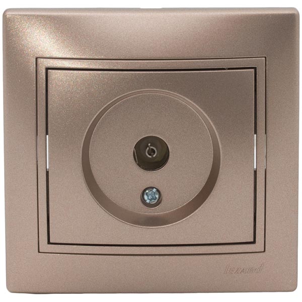 Розетка TV проходная Lezard Mira светло-коричневый