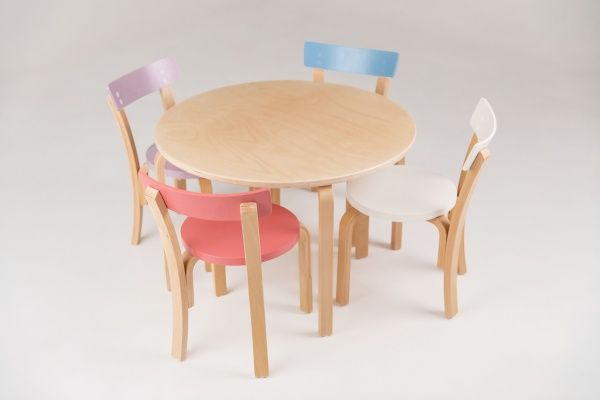 Стіл журнальний круглий бук/натуральний 700x500мм 