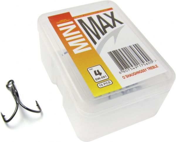 Крючок MiniMax Treble Hook o'shaughnessy №4 10 шт. SW081-4