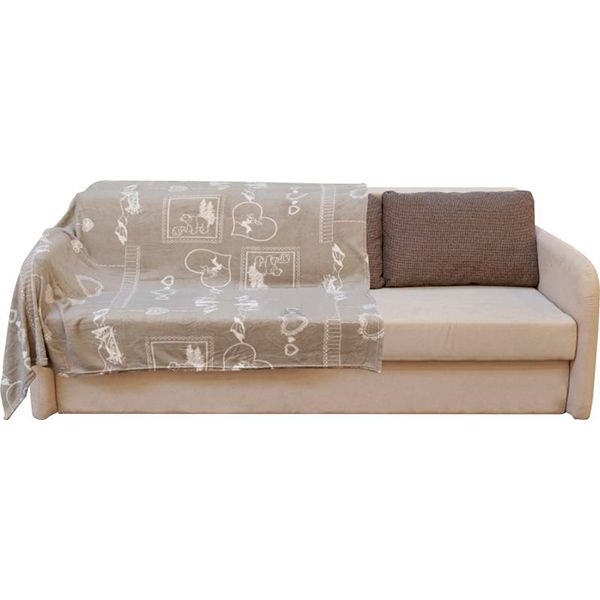 Плед микрофибра Underprice Сердце бежевый 200x220 см