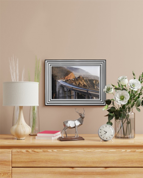 Рамка для фотографии со стеклом MARCO decor 4017 1 фото 30х40 см белый с черным 