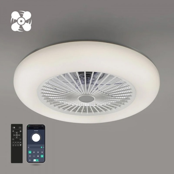 Люстра-вентилятор Luminaria 1x80 Вт белый FAN ONE 80W+35W R 