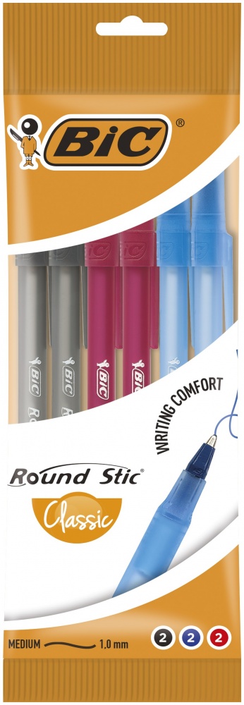Набор ручек шариковых BIC Round Stic 6 шт.