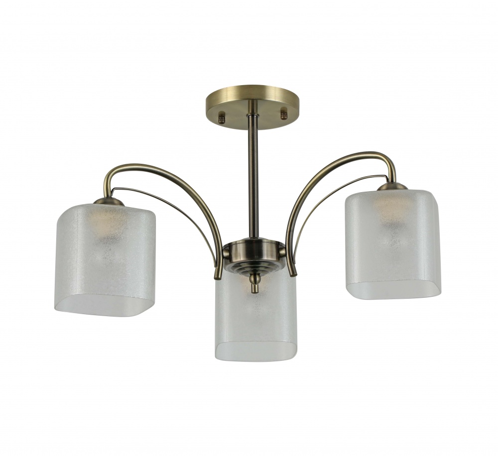 Люстра стельова Sensio Nubia 3x40 Вт E27 антична бронза/білий LS-07391/3W-E2740W