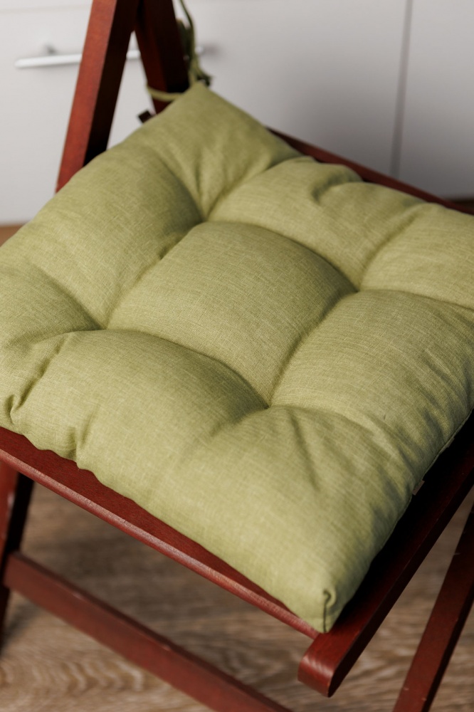 Подушка на стілець БОТАНІКА олива 40х40 La Nuit