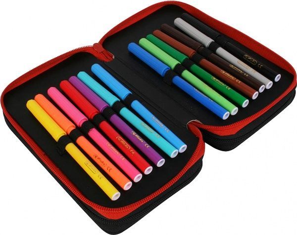 Пенал 31 предмет Triple Dragon 50008551 Herlitz коричневый