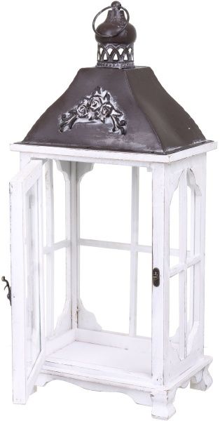 Подсвечник-фонарь Стокгольм деревянный 25,5х17х57 см