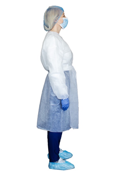 Халат Zorro зі спанбонду на поясі р. XXXL зріст універсальний білий