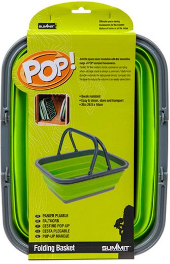 Корзина Summit 17,5 л Pop Folding Basket Lime/Grey