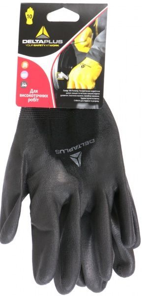 Перчатки Delta Plus VE703NO с покрытием полиуретан XL (10) WUAVE703NO10