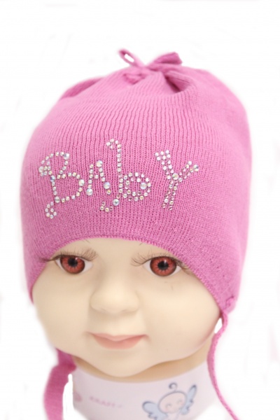 Шапочка для дівчаток Kraft 2222355196018 р.36-38 бузковий 0740 