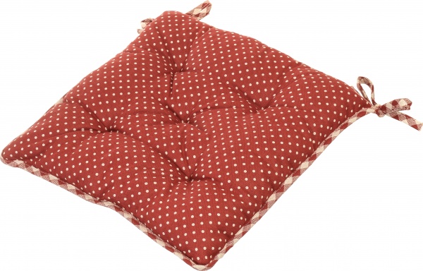 Подушка на стул Lucy Бордо горошек 40х40 см La Nuit