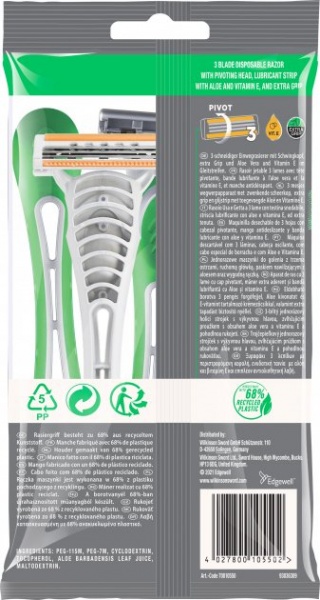 Станки одноразовые WILKINSON SWORD Extra Essential 3 Sensitive 3 шт.