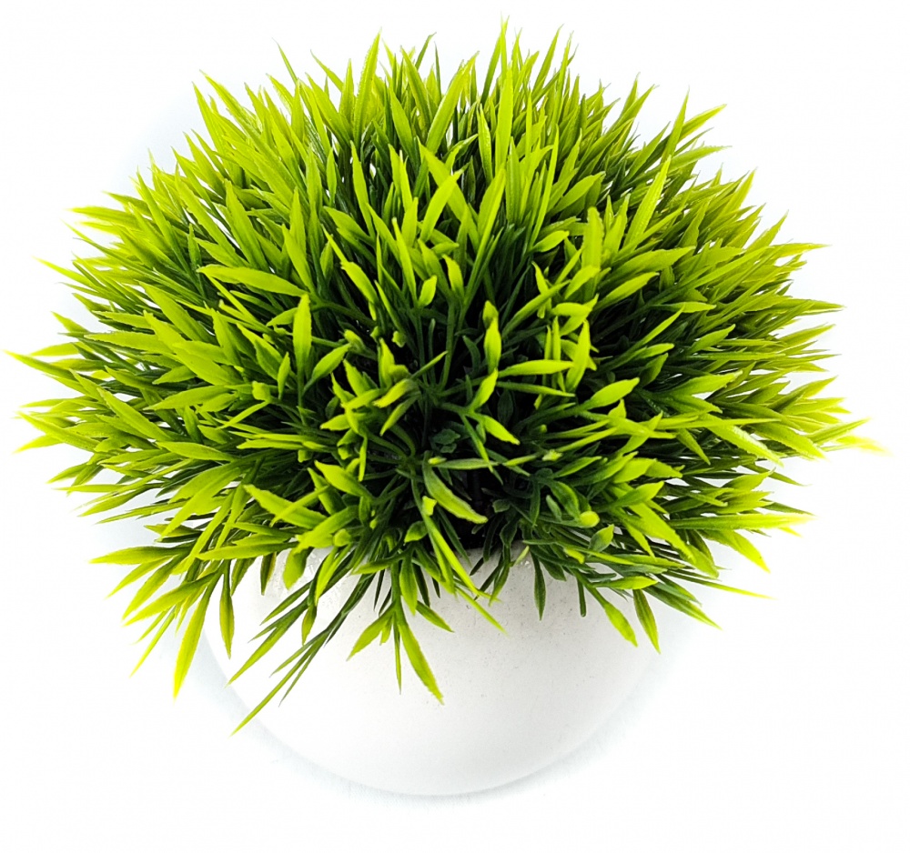 Рослина штучна Fleur 6х14 см зелена у білому горщику