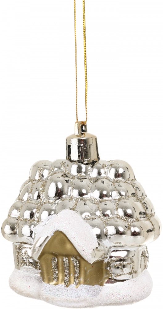 Набор елочных игрушек домик 2 цвета 7 см 3 шт./уп.