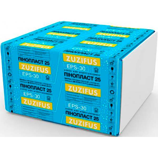 Пенопласт 25 ZUZIFUS EPS-30 100 мм