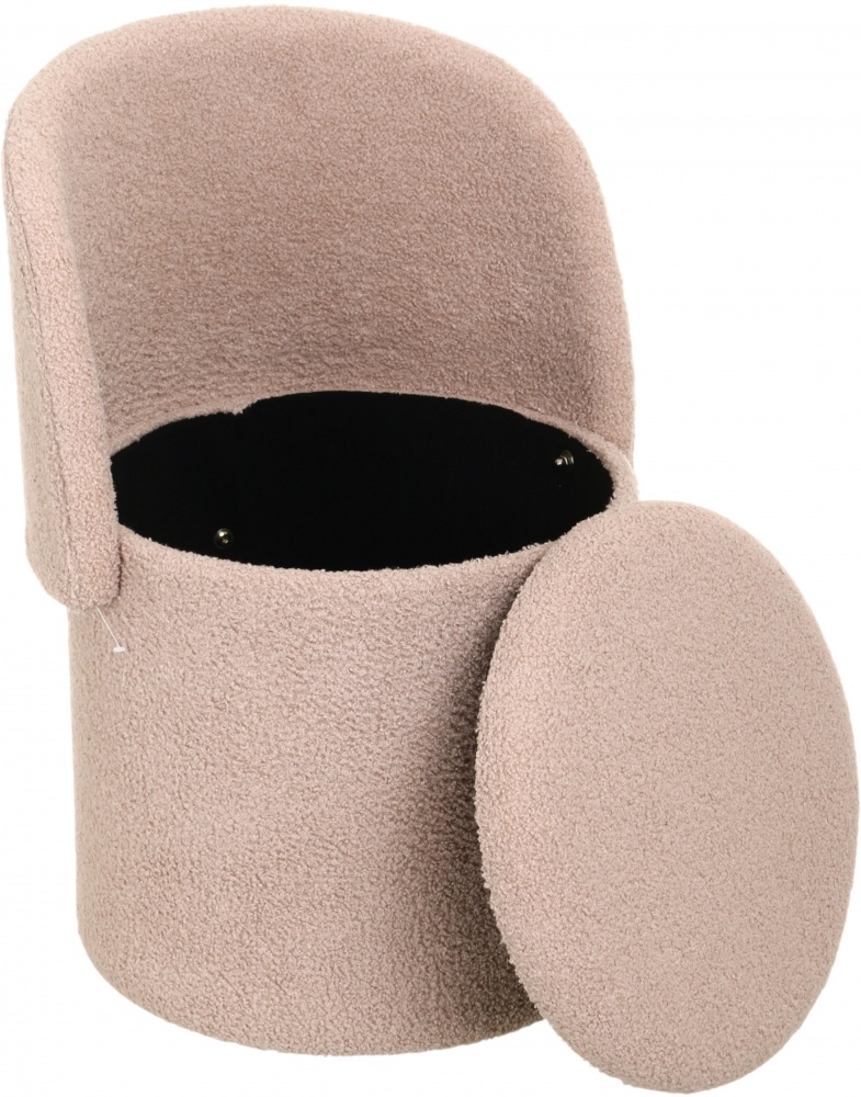 Скриня-пуф Sensio зі спинкою для зберігання Nest 450х625х450 мм айворі (HS15-CH08E)