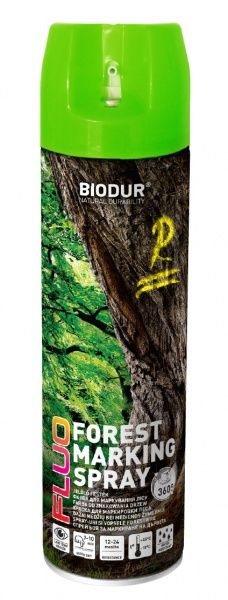 Краска Biodur для маркировки леса Forest зеленый мат 0,5л
