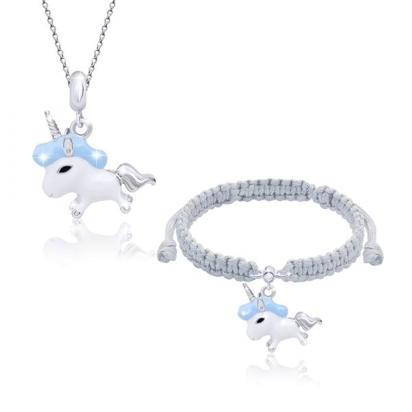 Кулон UMa&UMi Единорог голубой
